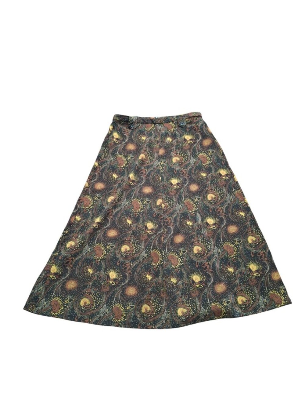 Christopher Banks Floral Botanical Skirt 14 Black Cottagecore Boho Classic Chic